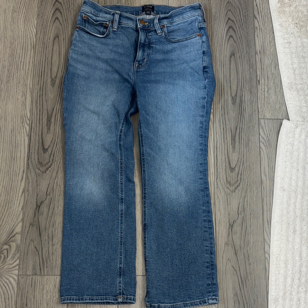 J. Crew Women's Straight-Leg Jeans in Medium Blue Wash